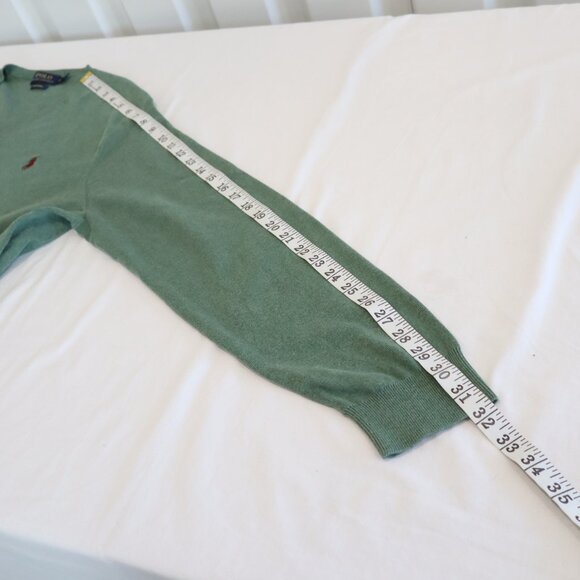 Polo Ralph Lauren Men's V-Neck 100% Pima Cotton Green Red Pony Size XL - Picture 8 of 8